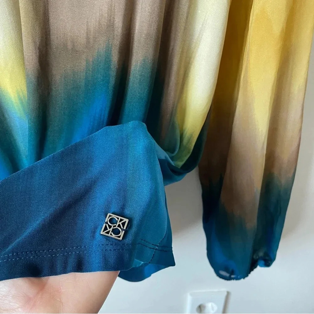 Calvin Klein Colorful Blouse- Size M - Picture 4 of 10